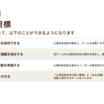 2026年度 チームリーダー研修用マニュアル：スライド見本 心理的安全性の高いチームづくり 本日の目標